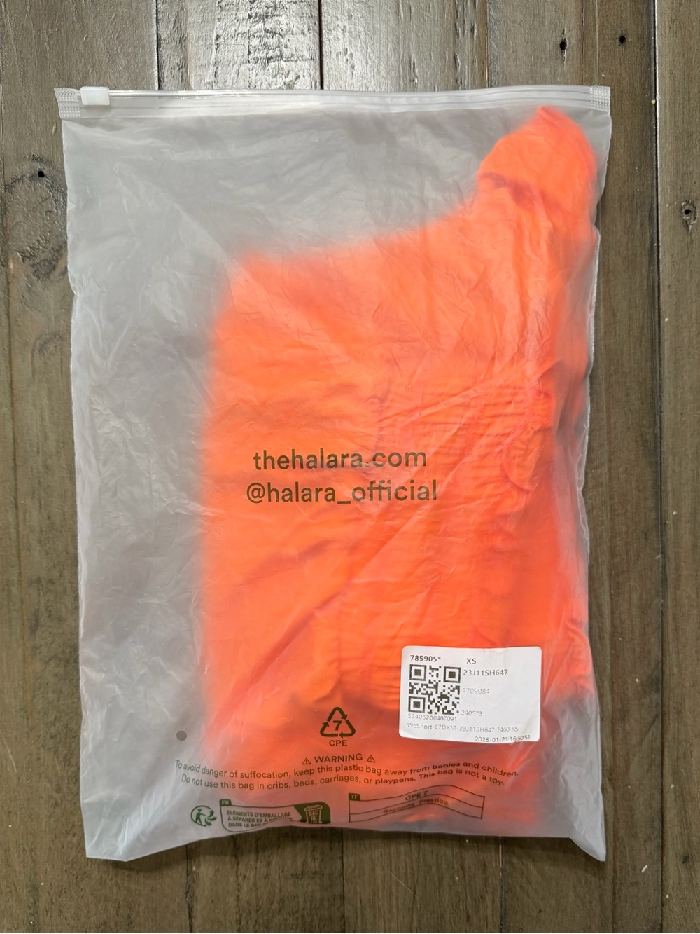 NWT HALARA Frill High Waisted Drawstring Flowy Stacked Shorts 3" XS Orange - Picture 10 of 10